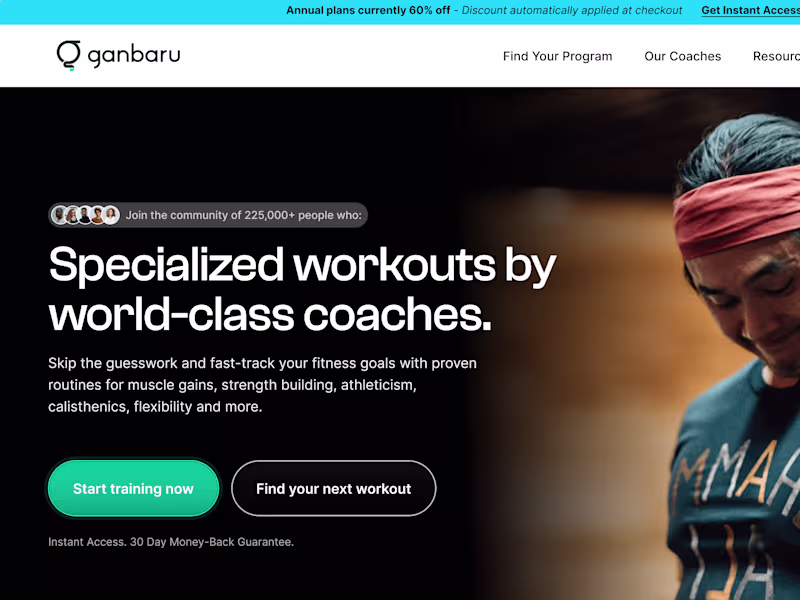 Cover image for Workout App Landing Page Redesign