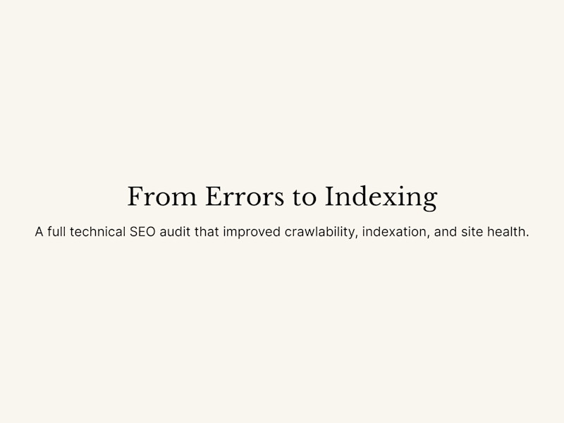 Cover image for Technical SEO Audit