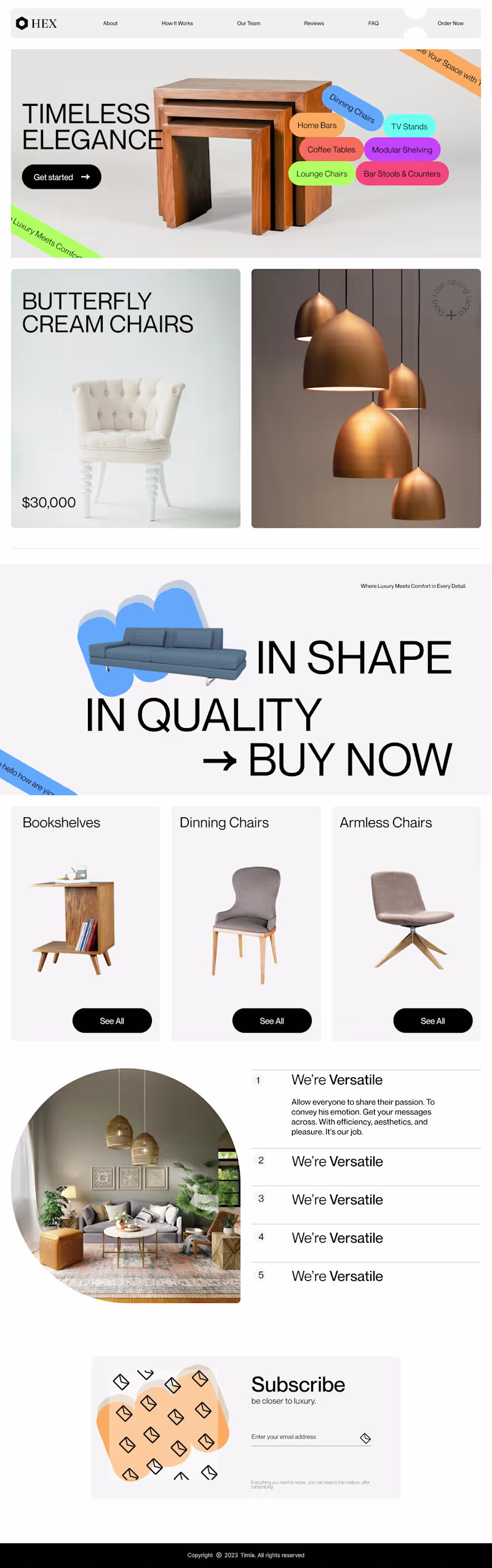Cover image for Hex - Furniture Store Website Exploration.