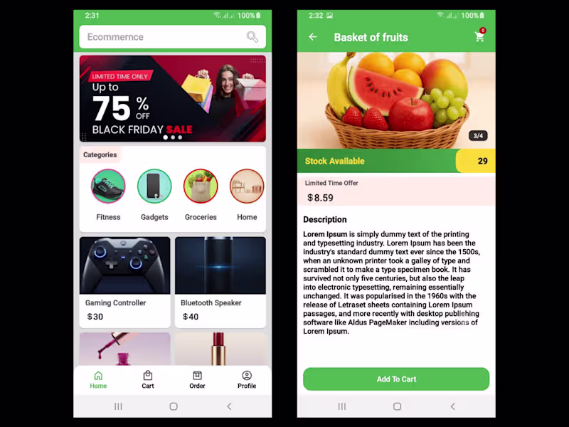 Cover image for This shopping app includes key e-commerce functionalities su...