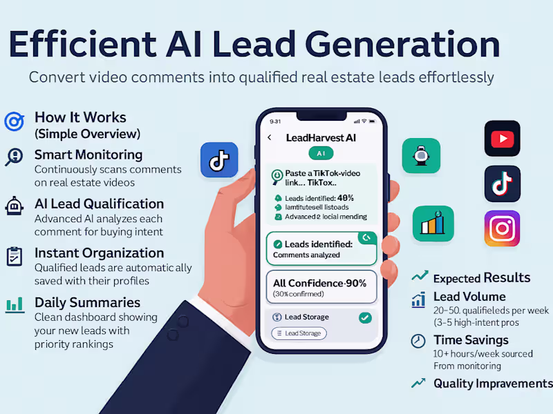 Cover image for LeadHarvest AI: Social Media Comment-to-Lead Automation