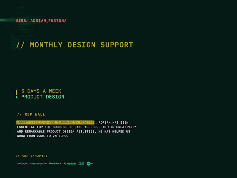 Cover image for MONTHLY DESIGN SUPPORT