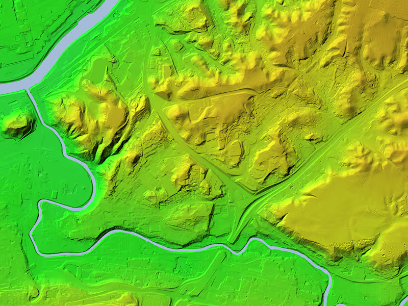Cover image for Shaded relief elevation map