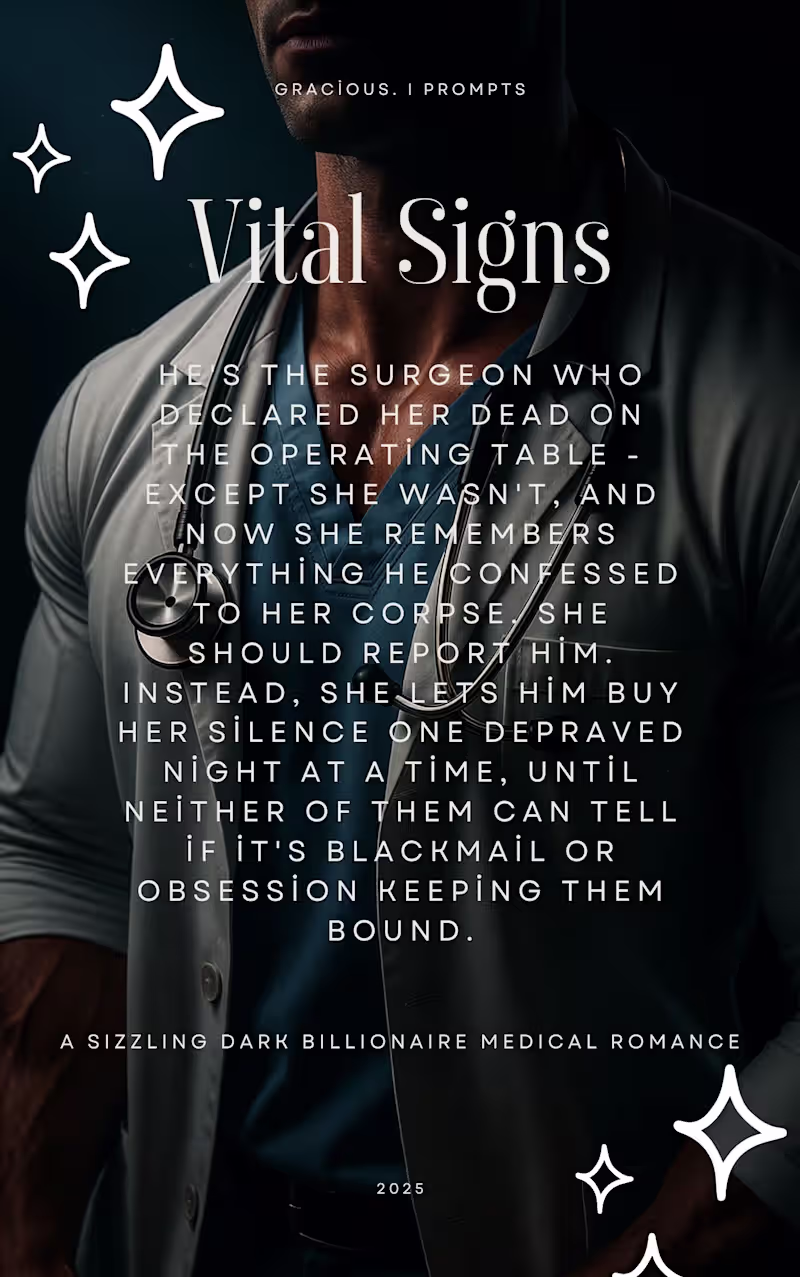 Cover image for VITAL SIGNS, everybody. *His fingertips trace her collarbone...