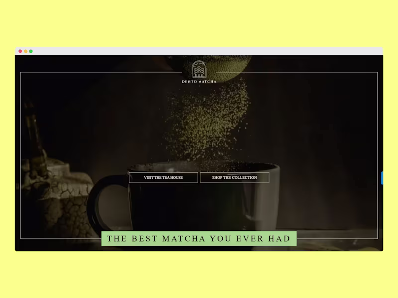 Cover image for Custom Shopify Store for Dento Matcha