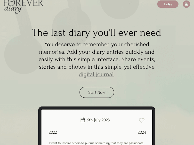 Cover image for Forever Diary