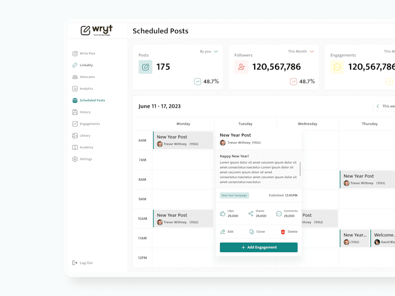 Cover image for Wryt Post WebApp Redesign
