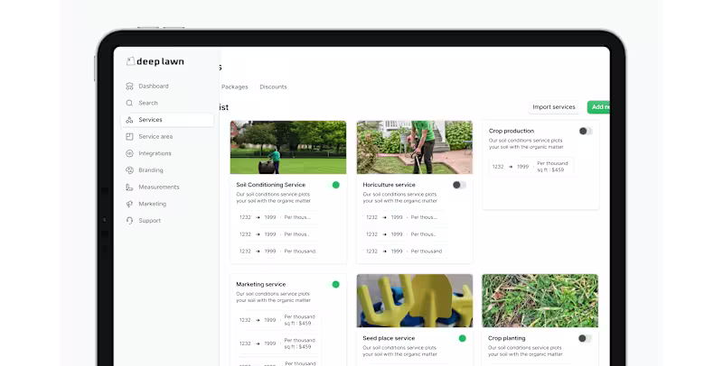 Cover image for Deeplawn Sales Tool and Web App Redesign