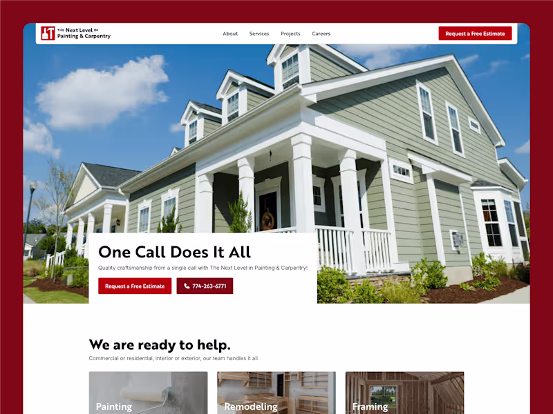 Cover image for The Next Level in Painting & Carpentry