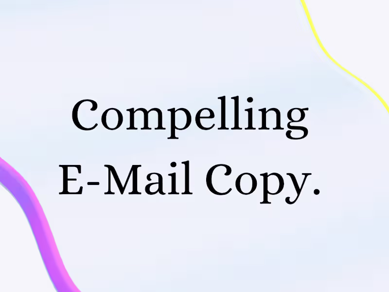 Cover image for E-Mail Copy Designed to Capture Your Vision.  