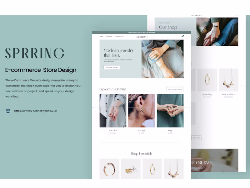 Cover image for Sprring Jewelry E-Commerce Website Design