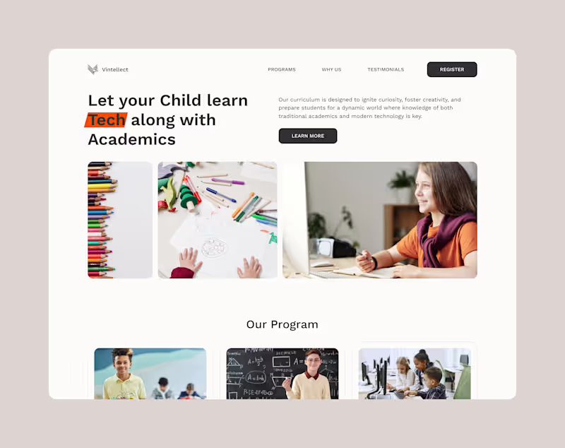 Cover image for School Landing Page Design and Development 