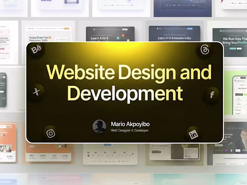 Cover image for Website Design & Development