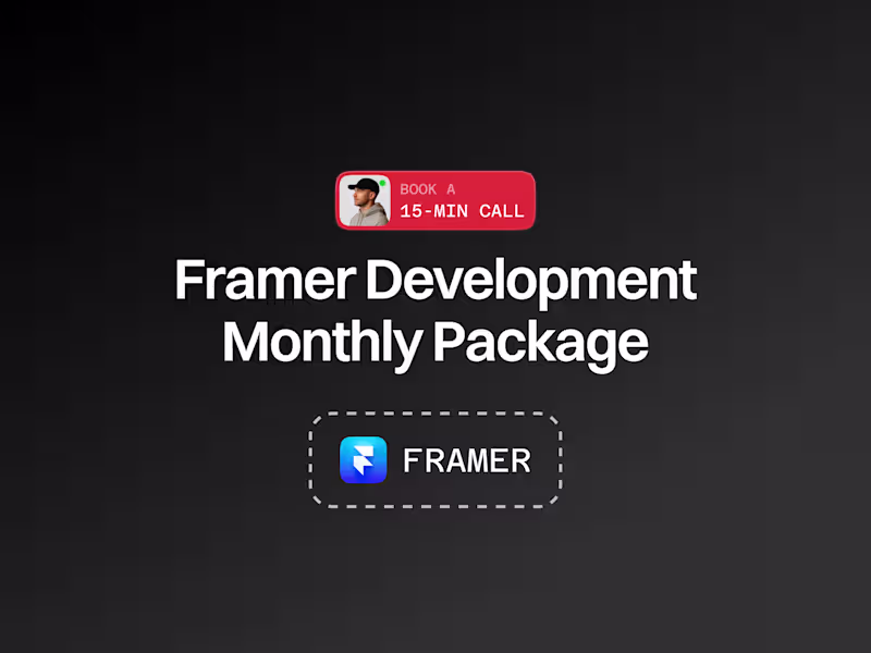 Cover image for Framer Development Monthly Retainer
