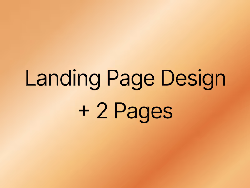 Cover image for Landing Page Design + 2 Pages – Clean, Responsive & Strategic
