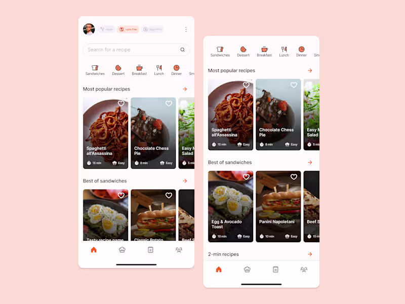 Cover image for UI Design for  Food Recipe App