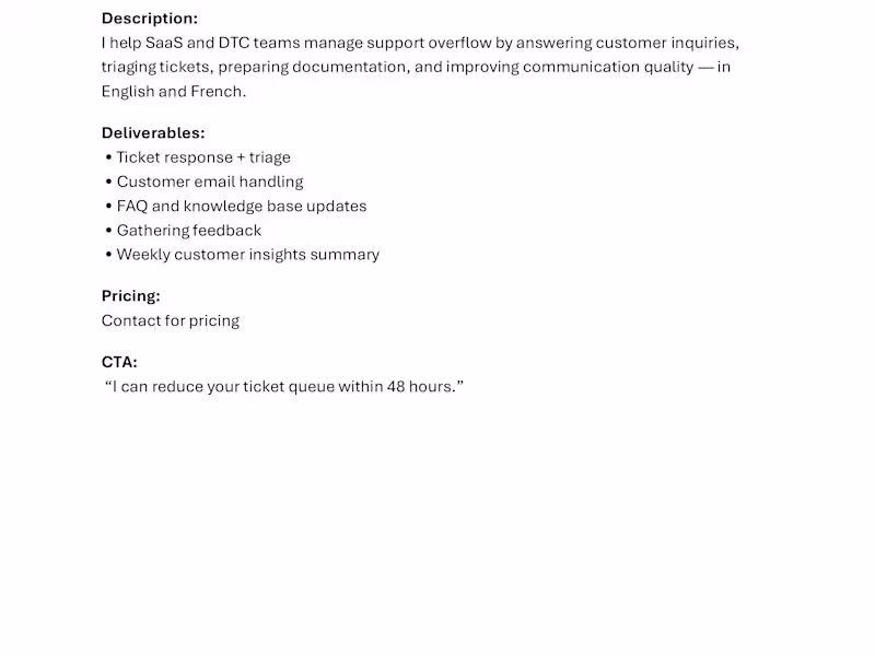 Cover image for Customer Support Overflow (Bilingual) 