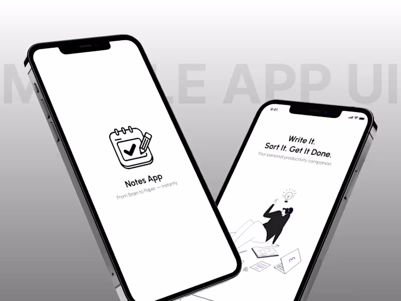 Cover image for Minimal Notes App Focused on