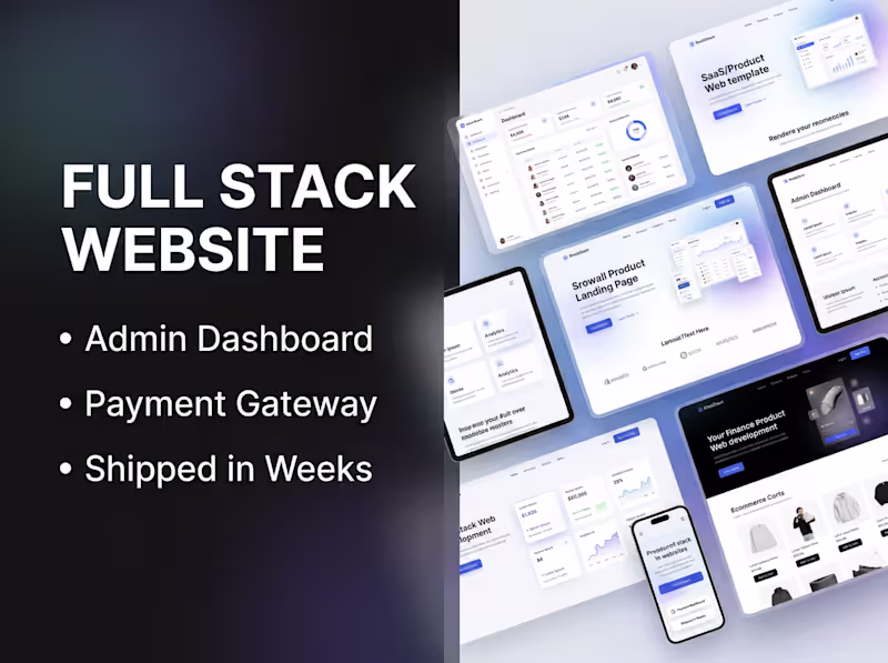 Cover image for Full Stack Website development