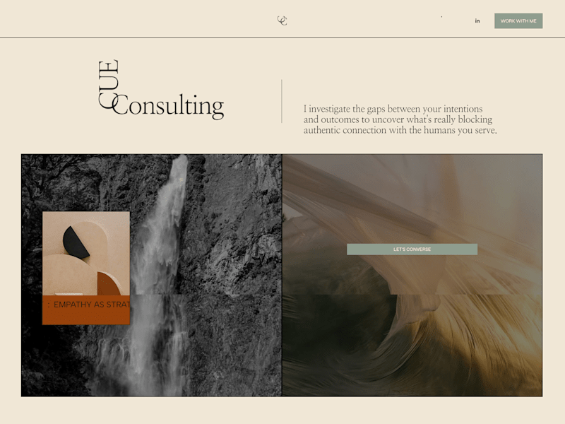 Cover image for Brand Style + Website for CUE: Consulting