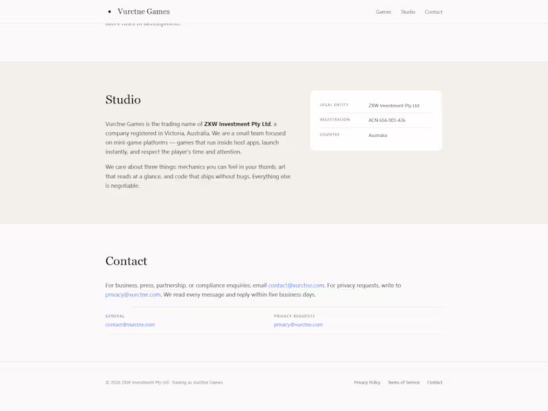 Cover image for Vurctne Games — Independent Studio