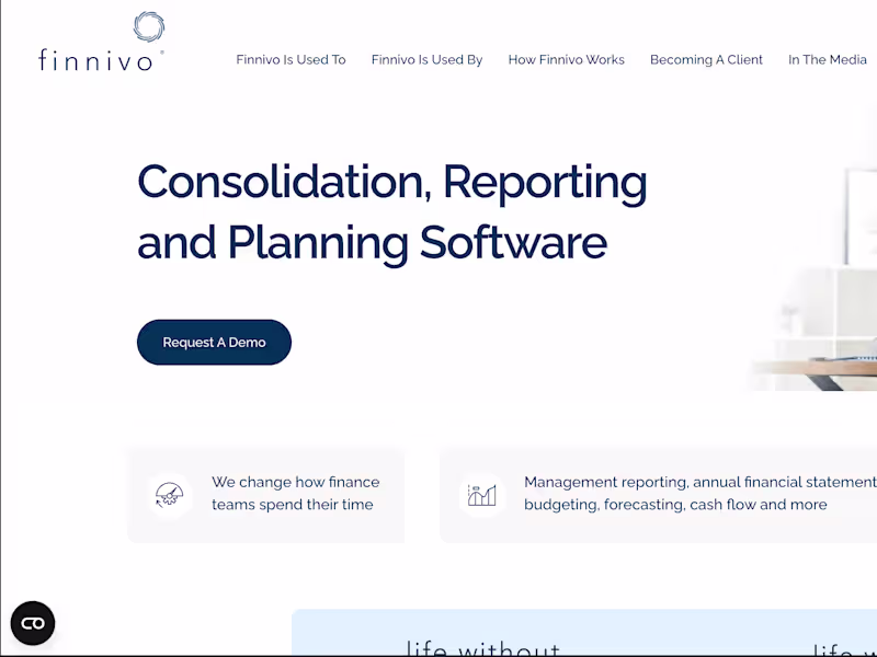 Cover image for Finnivo | Financial Reporting & Planning Software