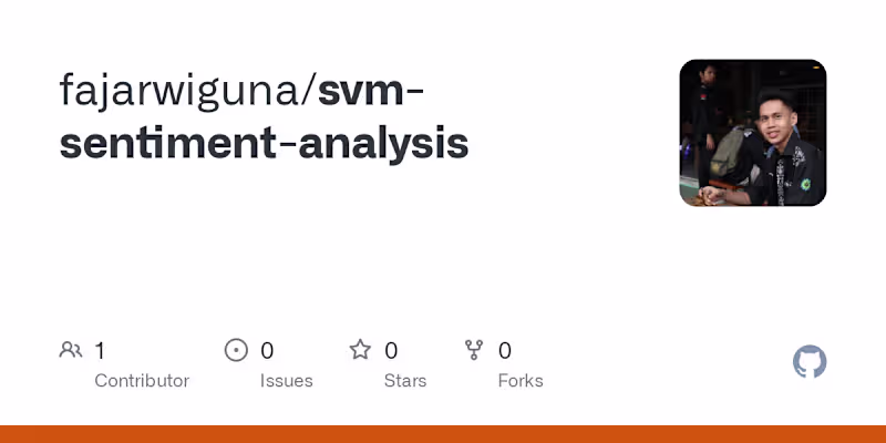 Cover image for Sentiment Analysis using SVM