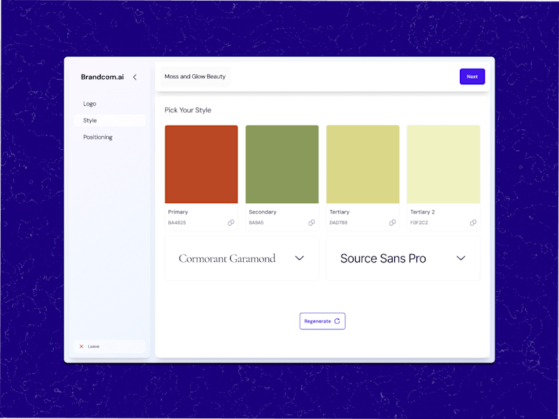 Cover image for AI-Powered Branding Tool Design for Brandcom.ai