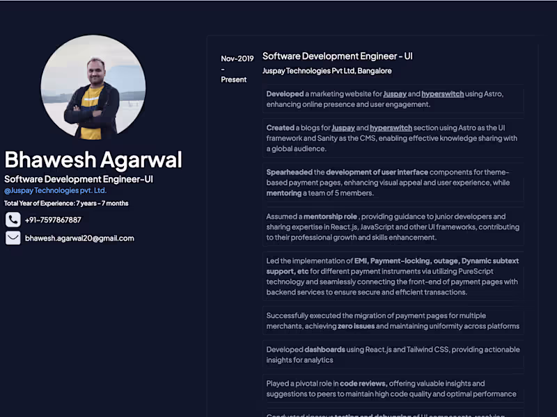 Cover image for Developed personal portfolio