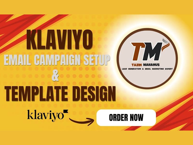 Cover image for I will setup Klaviyo email campaign and design email template