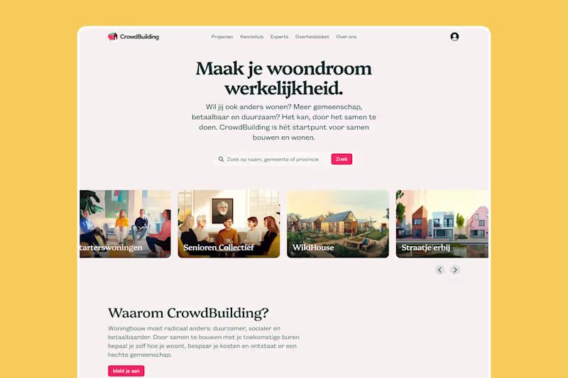 Cover image for Webflow platform for CrowdBuilding