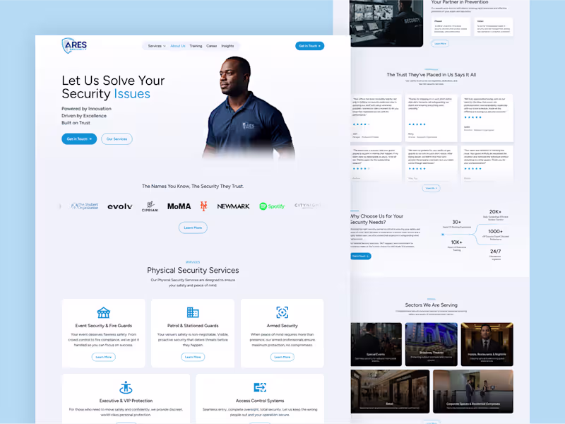 Cover image for Ares Security| Rebranding, Redesign, and Framer Development