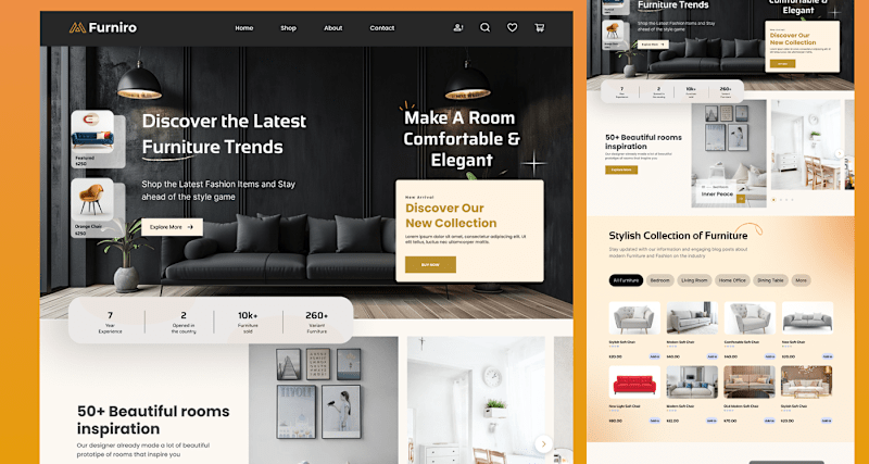 Cover image for Furniture Store Website : Behance