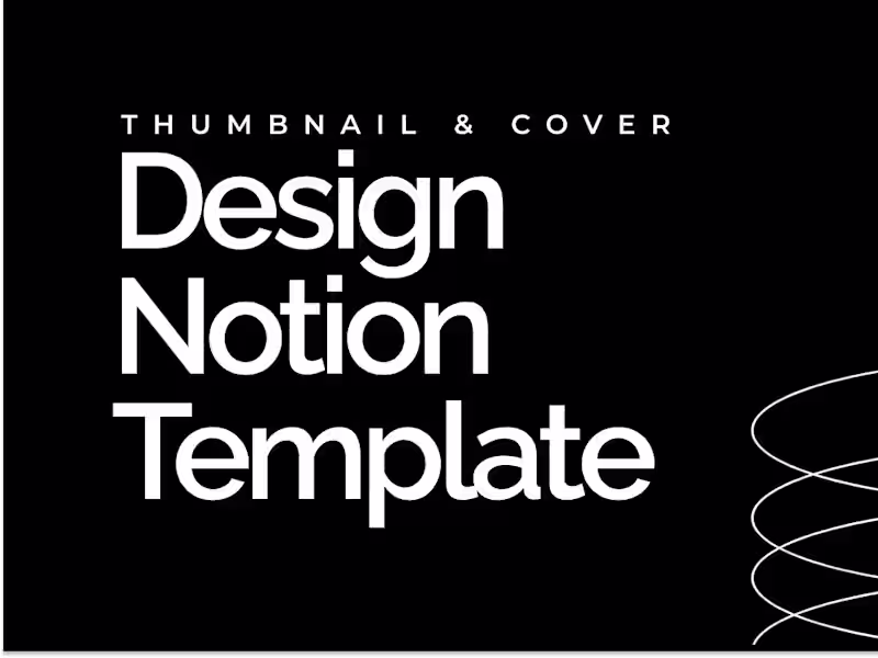 Cover image for Design Thumbnails & Covers  For Your Notion Template