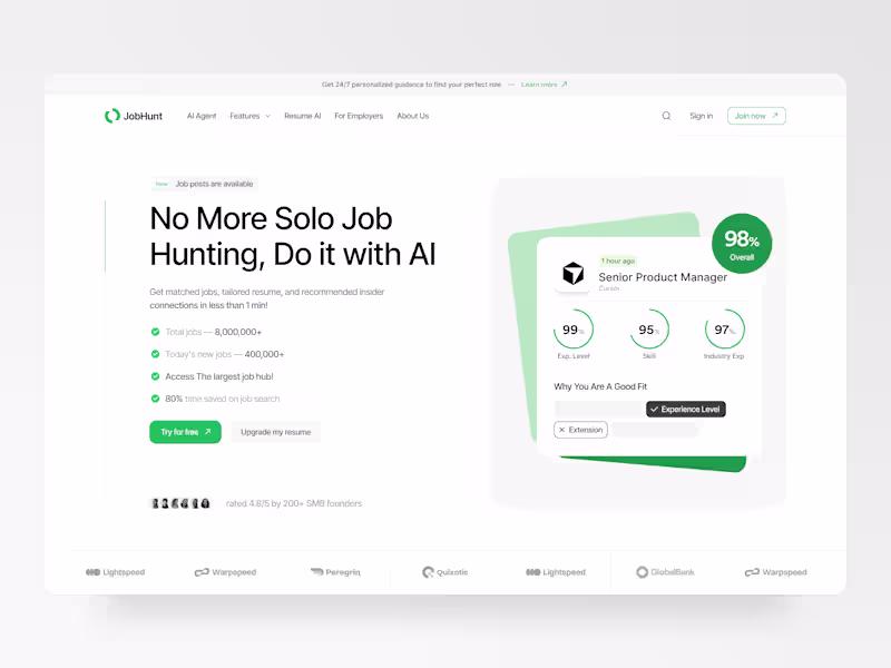 Cover image for AI Job Finding Website -JobHunt