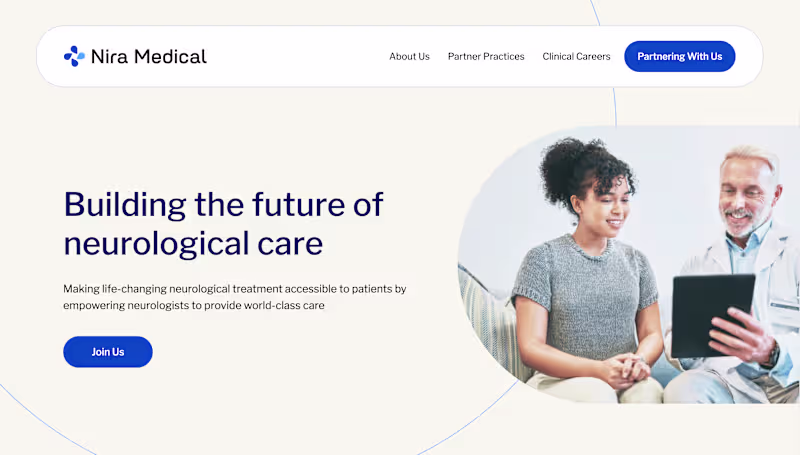 Cover image for Webflow Web Design & Development: Nira Medical