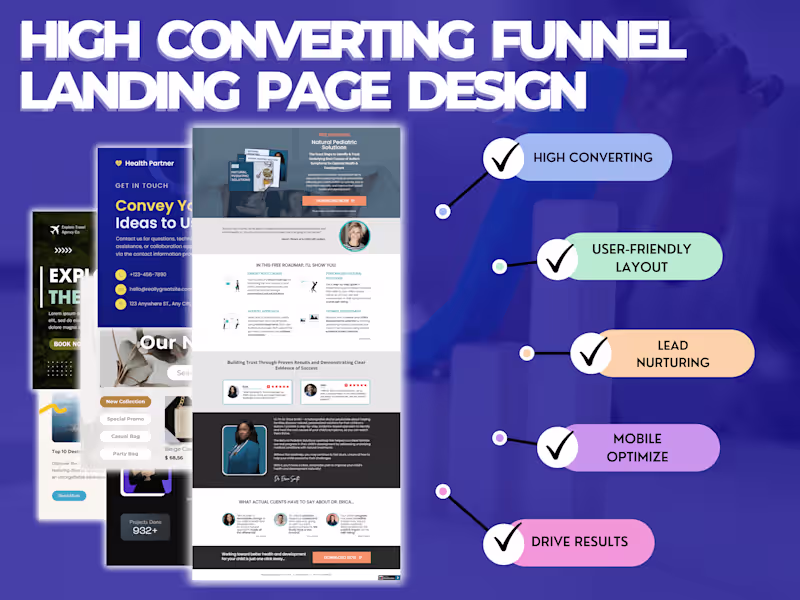 Cover image for Graphic Design | Funnel Design | Landing Page Design