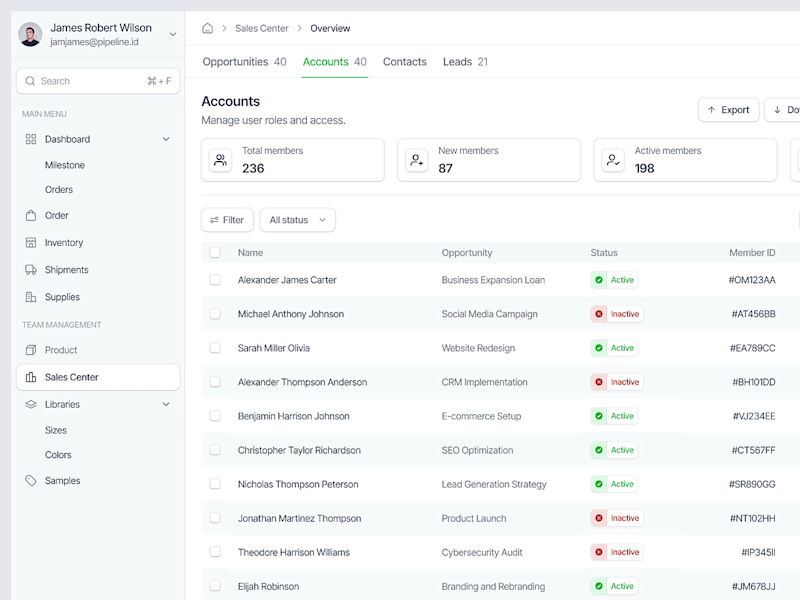 Cover image for SaaS Dashboard UI