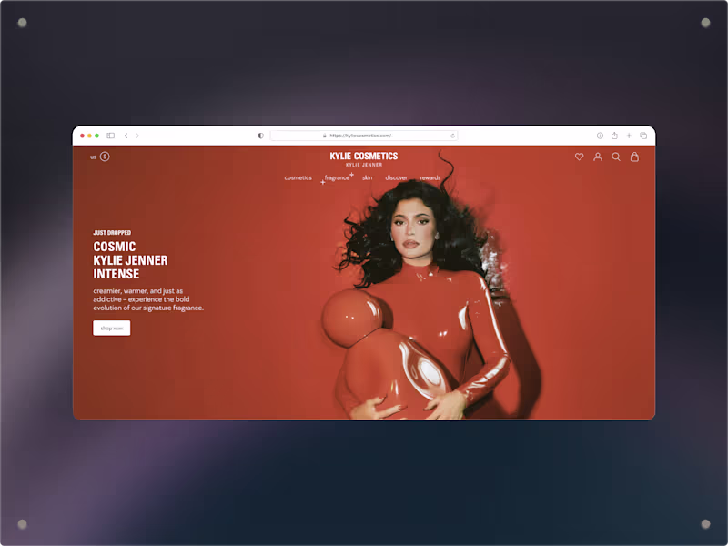 Cover image for Kylie Cosmetics Ecommerce Website (Framer, Shopify Backend)