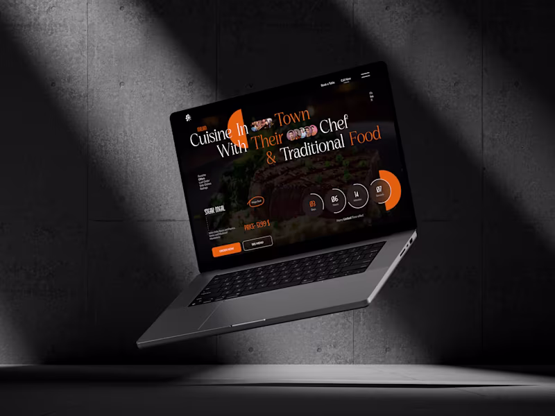 Cover image for Modern Website UI Design for Restaurant