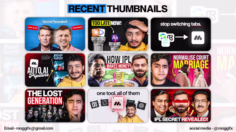 Cover image for RECENT THUMBNAILS packagings FOR MY