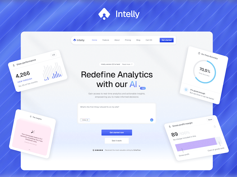 Cover image for Intelly: A Modern SaaS Template Built in Framer