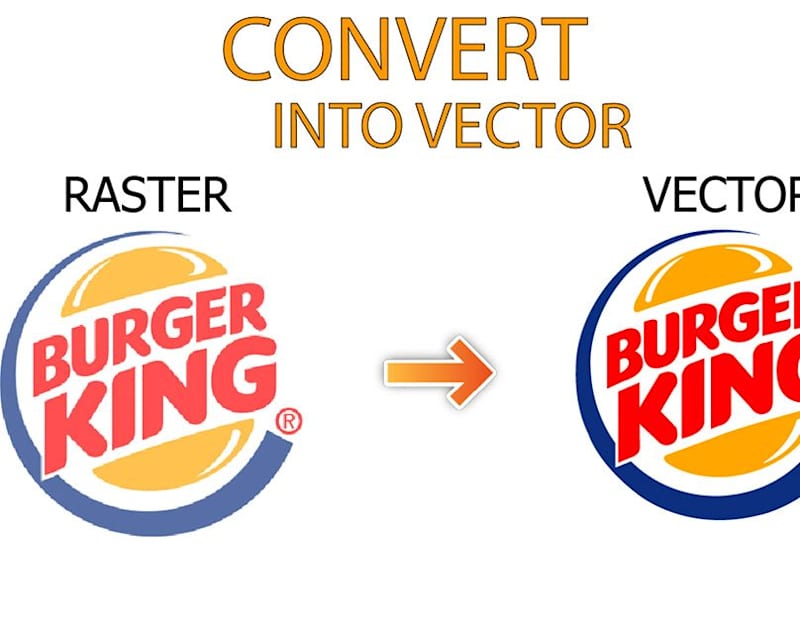 Cover image for Burger King Logo Conversion From Raster To Vector Quality