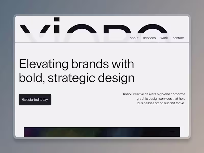 Cover image for Xiobo Creative website