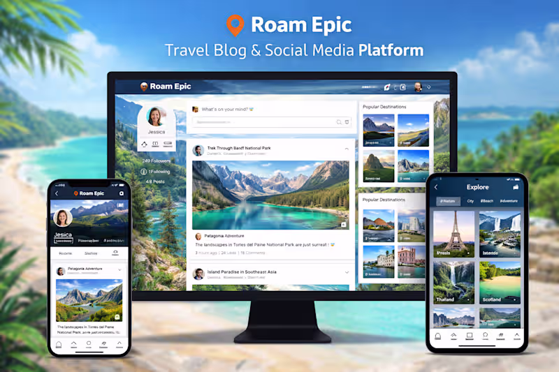 Cover image for Roam Epic – Travel Blog & Social Media Platform