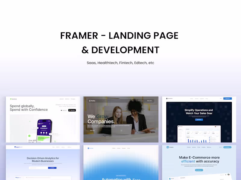Cover image for Framer Landing Page (Design & Development)