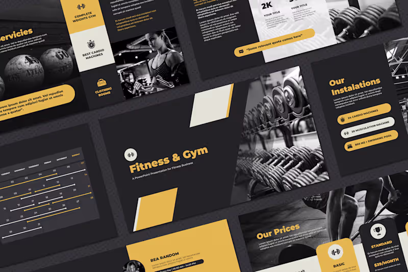Cover image for Presentation for a Fitness Business