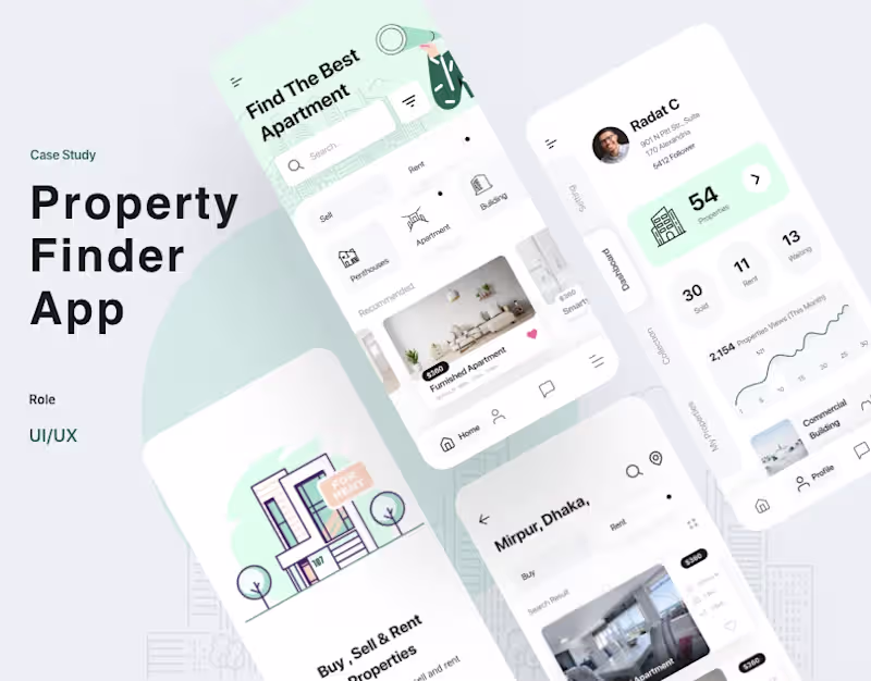 Cover image for Remedium - Property finder app design | Case study