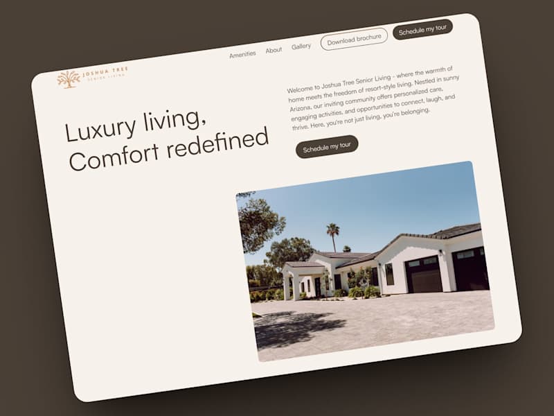 Cover image for Joshua Tree Senior Living Website Development