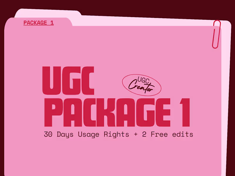 Cover image for UGC Video Content Package | 30-Day Usage Rights